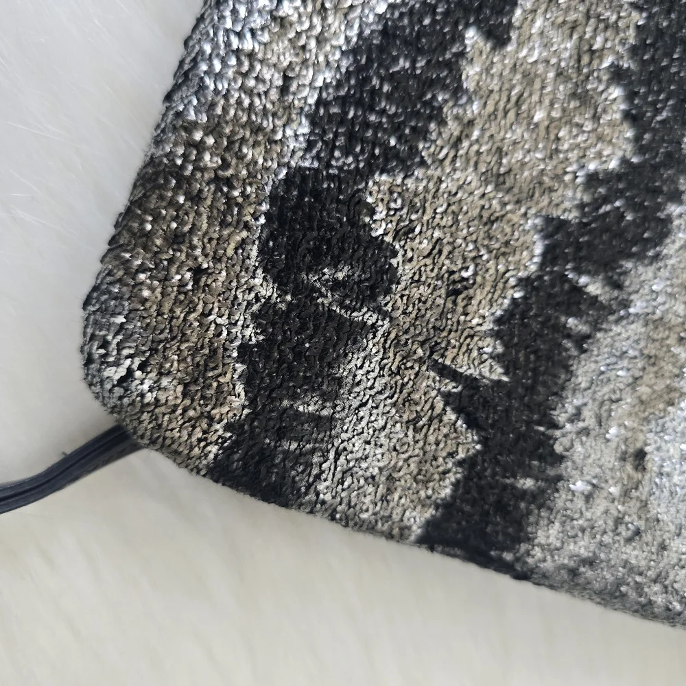 Stella & Dot Metallic Knit Clutch